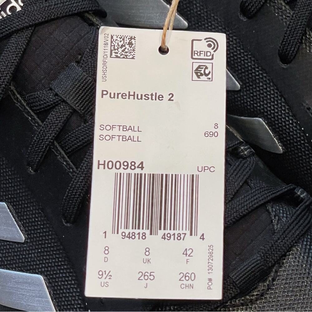 Adidas PureHustle 2 Softball Metal Cleats Womens Size 9.5 H00984 NWT - Picture 4 of 13